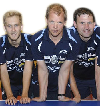 TRIO PÅ TUR: Petros (f.v.) presterte til godkjent, mens Olof og Terje var skuffet over å misse sluttspilldeltakelse.