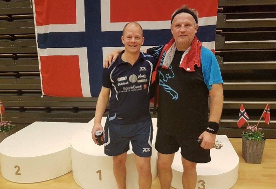 DOUBLEPAR: Olof spilte med Trond Arne Grønmyr og nådde kvartfinalen.